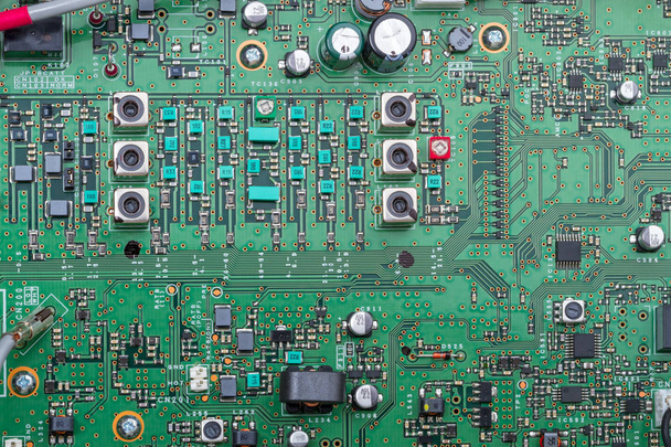 Electronic components on a circuit board - Foto, imagen