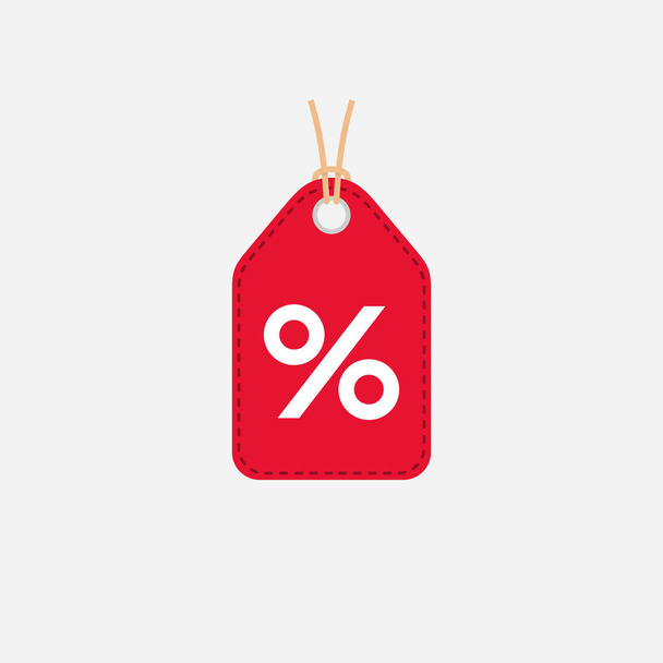 Sale label tag flat style icon - Vector, imagen