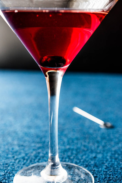 Manhattan Cocktail with a cherry garnish. - Photo, Image