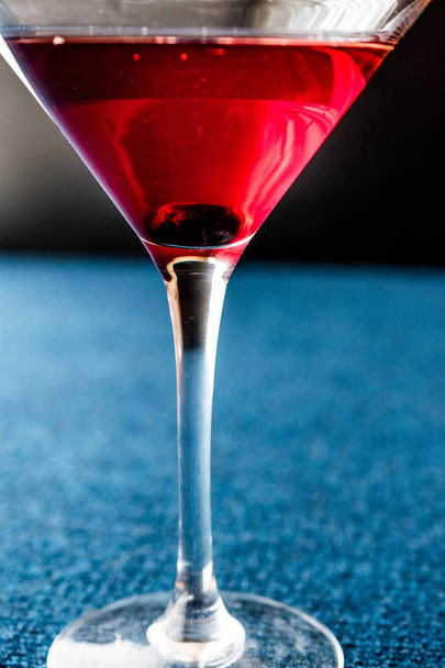 Manhattan Cocktail with a cherry garnish. - Φωτογραφία, εικόνα