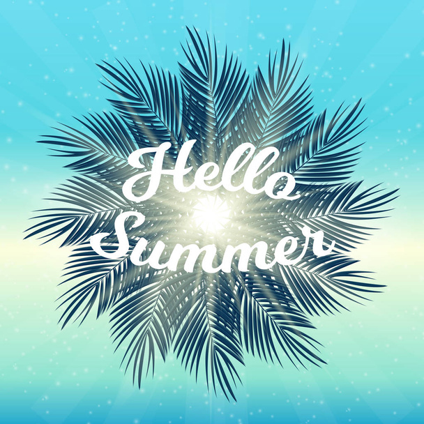 Say Hello to Summer Natural Background Vector Illustration - Vecteur, image