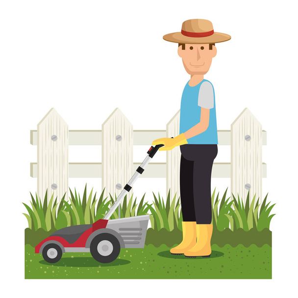 gardener avatar character icon - ベクター画像