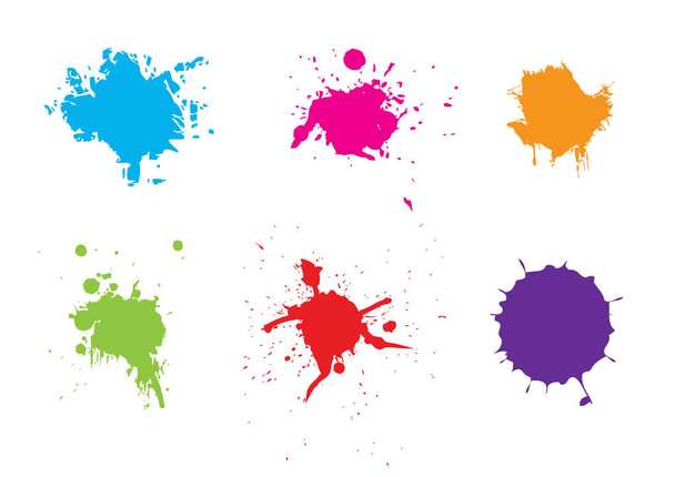 abstrakte Splatter Color Pack Hintergrund - Vektor, Bild