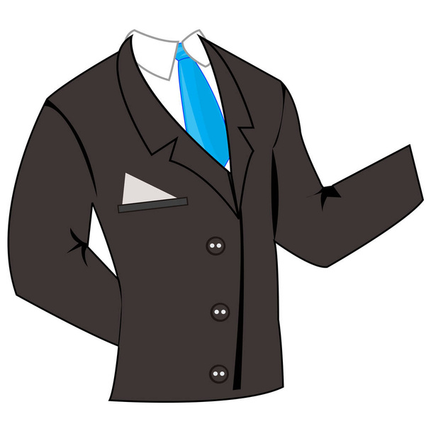 Business suit with tie - Вектор,изображение