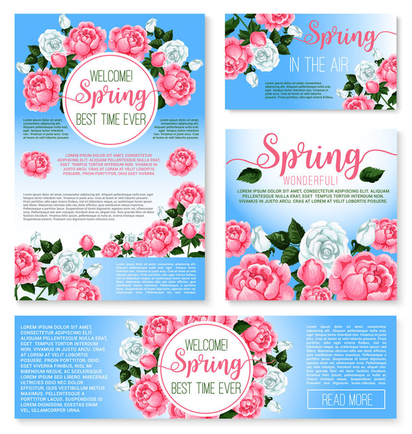 Vector templates set for spring time greetings - Vector, Image