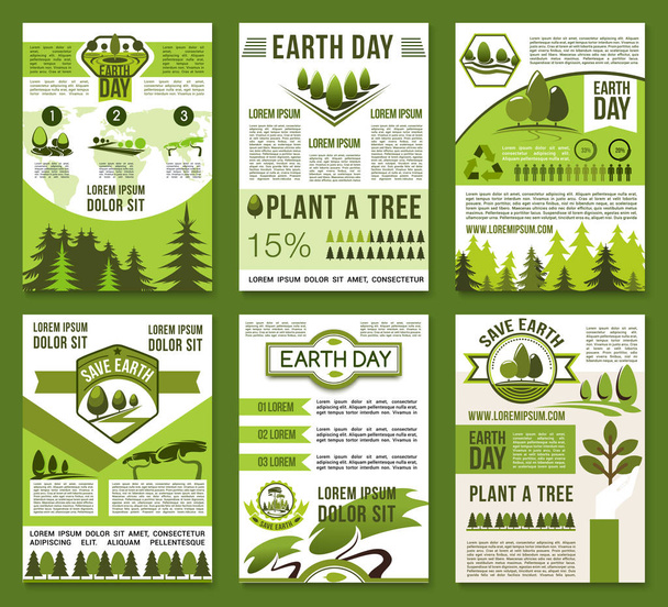 Föld napja és az ökológia védelmi poszter - Vektor, kép