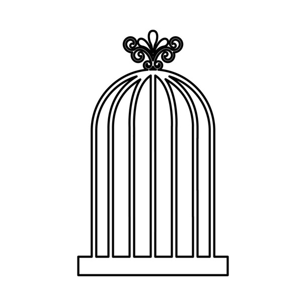 jaula de pájaro icono aislado
 - Vector, imagen