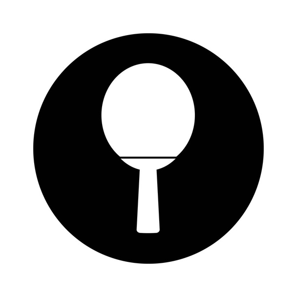 ping pong rakieta ikona na białym tle - Wektor, obraz