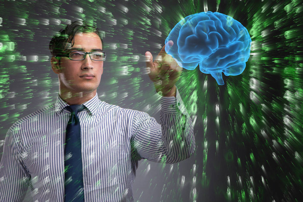 Homme d'affaires en intelligence artificielle concept - Photo, image