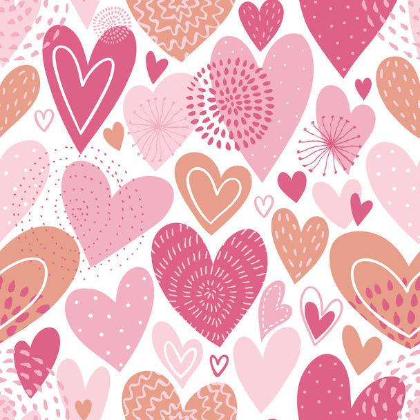 Seamless pattern with hearts - ベクター画像