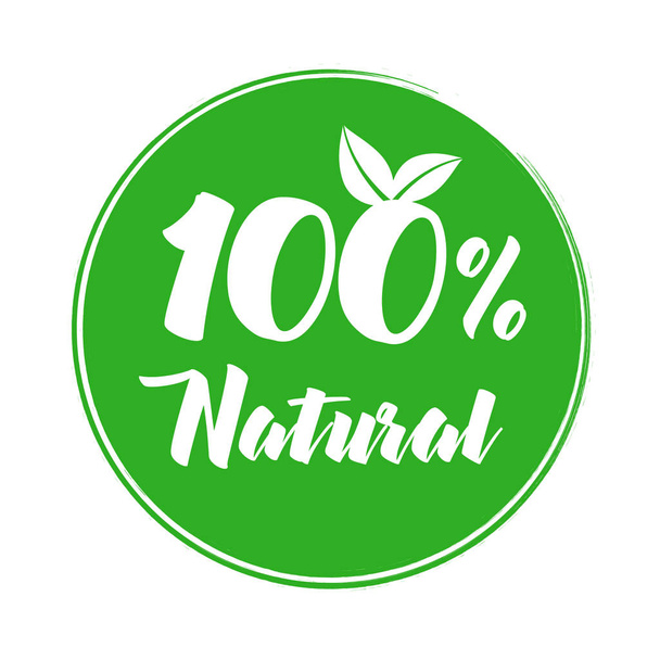 100% natural product label - Wektor, obraz