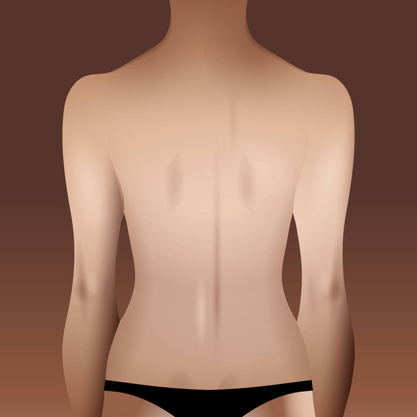 Vrouw lichaam sjabloon - Vector, afbeelding
