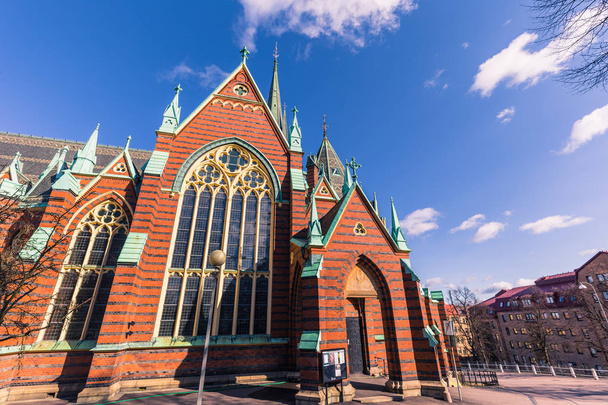 Гетеборг, Швеція - 14 квітня 2017: Оскар Фредрік церкви в Гетеборзі - Фото, зображення