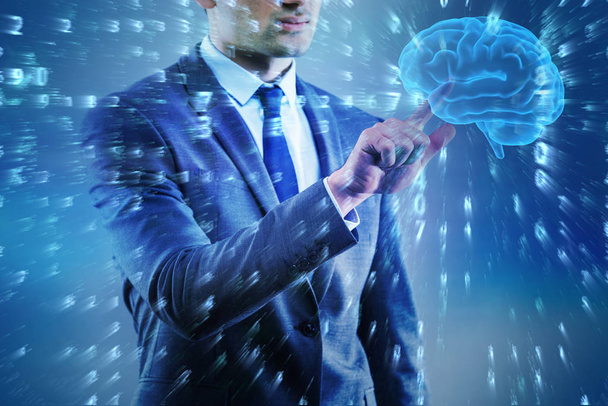 Homme d'affaires en intelligence artificielle concept - Photo, image