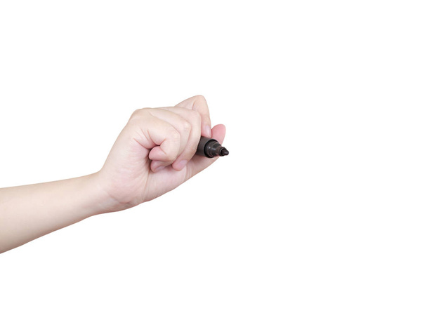 Femme tenir stylo noir dans sa main 1
 - Photo, image