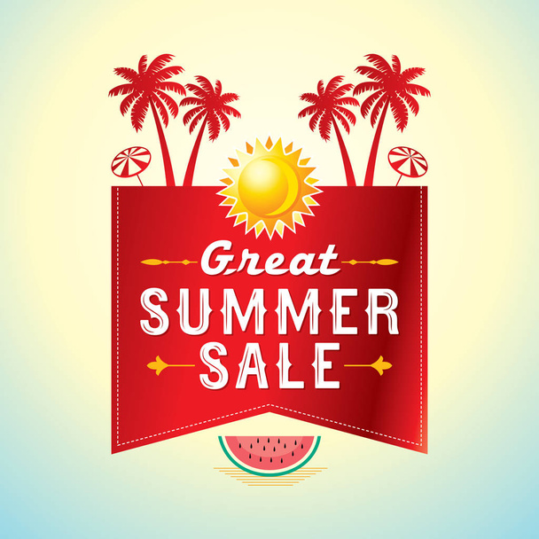 Summer Sale banner  - Vektor, kép