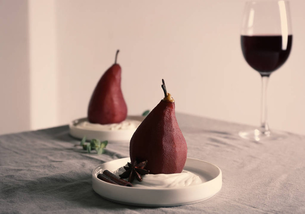 Delicious dessert with pears - Photo, image