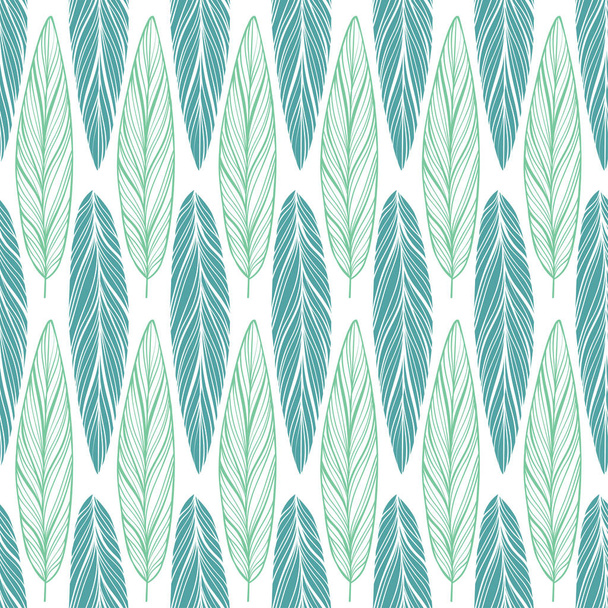 seamless pattern with feather - Вектор,изображение