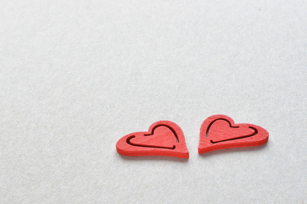 two red hearts background - Φωτογραφία, εικόνα