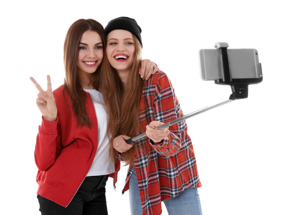 Happy young women taking selfie - Photo, image