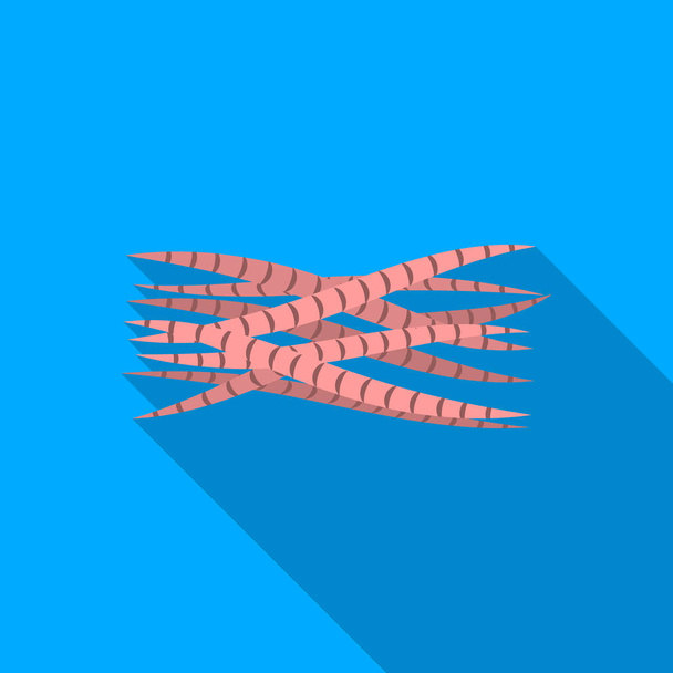 Muscle icon in flat style isolated on white background. Organs symbol stock vector illustration. - Vetor, Imagem