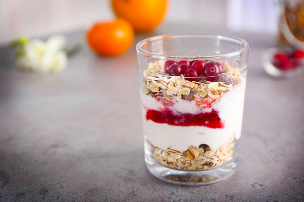 Tasty dessert with yogurt  - Фото, изображение