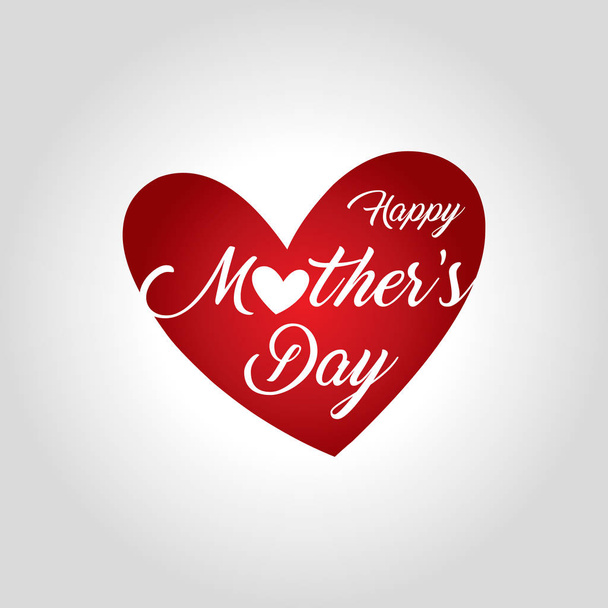 happy mothers day greeting card vector illustration - Vector, Imagen