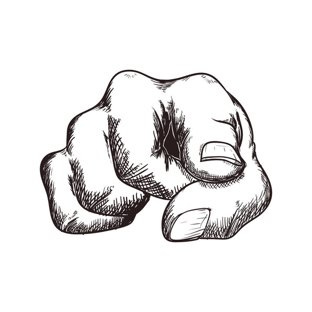 Hand gesturing symbol - Vector, Image