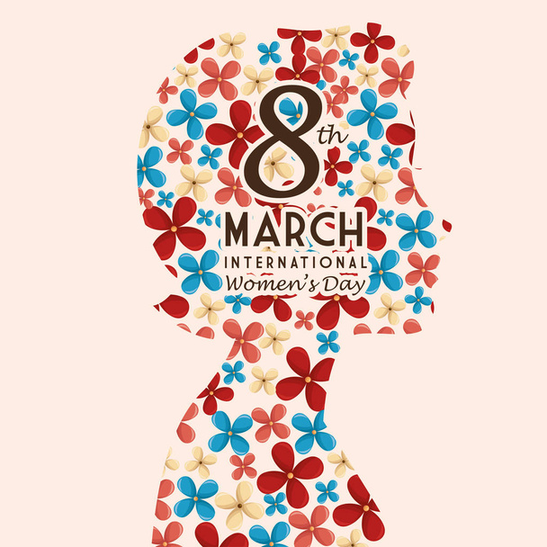 8 березня жінок вісім день
 - Вектор, зображення