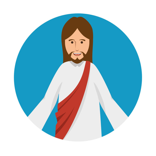jesus christ religious character - Vector, Image