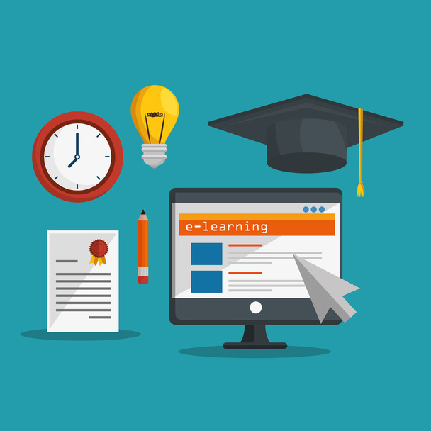 online education concept icon - Vector, Image