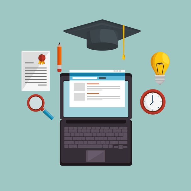 online education concept icon - Vector, Image