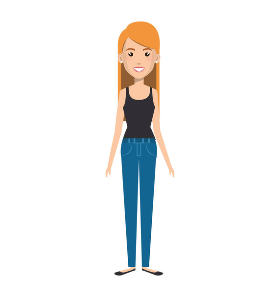 young woman avatar character - Vector, Image