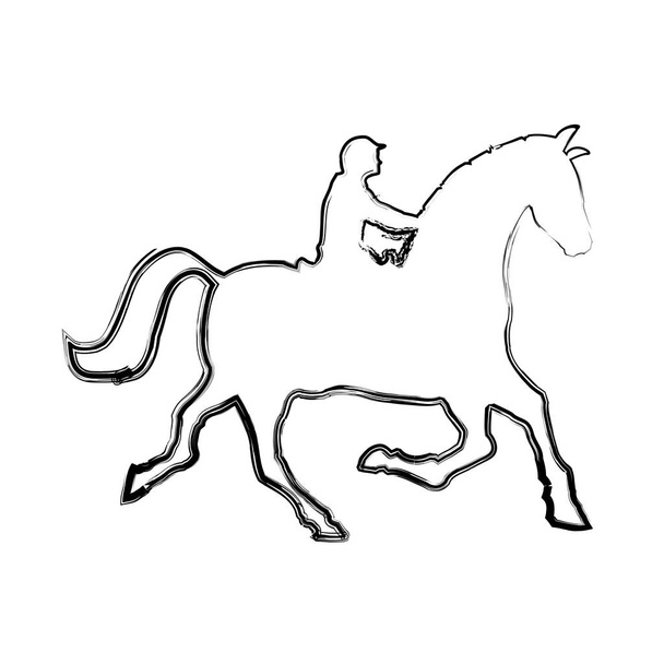 Reiten Pferdesport - Vektor, Bild