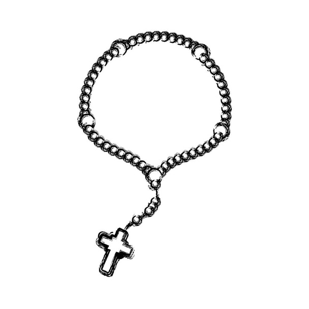 Rosary catholic faith - Vector, Image