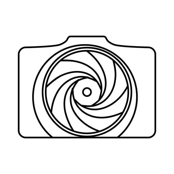 Obturador de cámara fotográfica
 - Vector, Imagen
