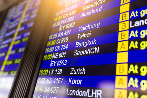 Port lotniczy wyświetlania numeru lotu - Zdjęcie, obraz