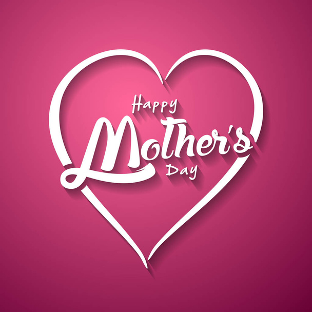 Happy Mother's Day Greeting Card. Mother's Day Lettering calligraphy inscription - Vektor, kép