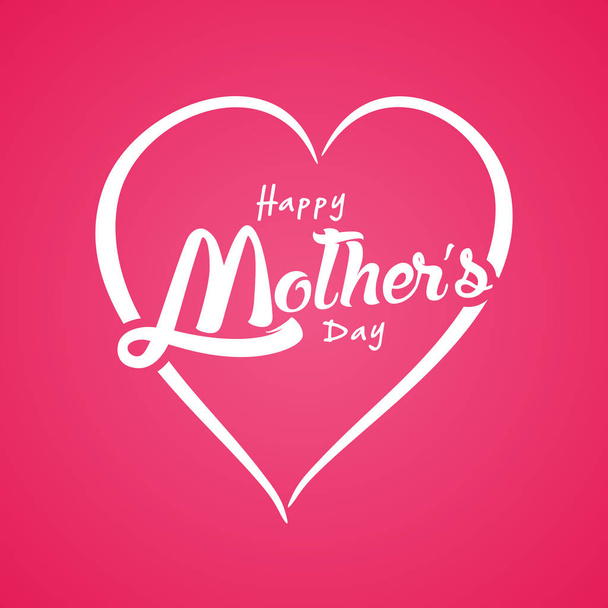 Happy Mother's Day Greeting Card. Mother's Day Lettering calligraphy inscription - Vector, Image