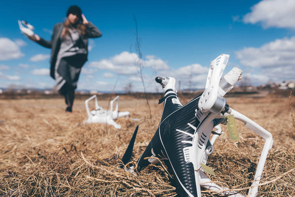 Accidente con un dron
 - Foto, Imagen