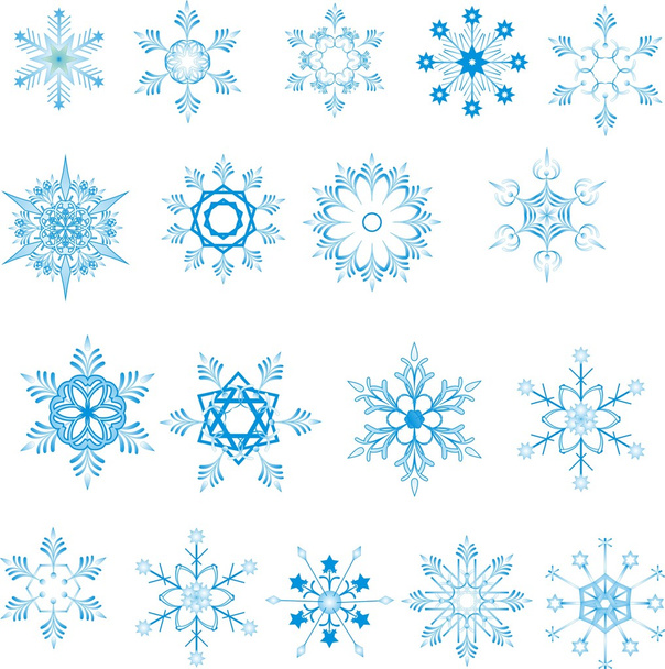 Copos de nieve - Vector, imagen