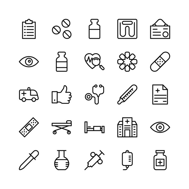 Medical, Health and Fitness Line Vector Icons 11 - Vector, Image