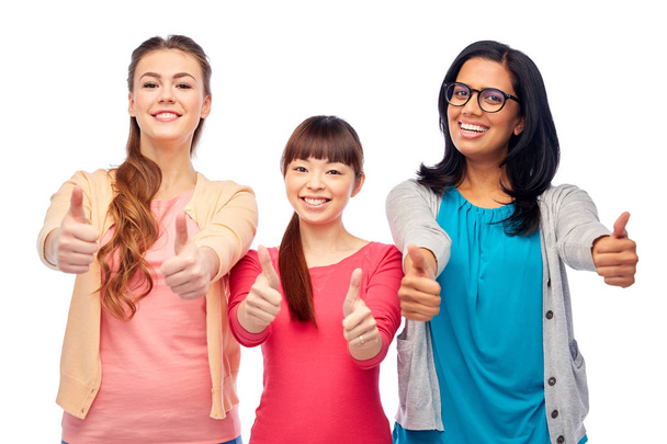 international group of women showing thumbs up - Фото, изображение