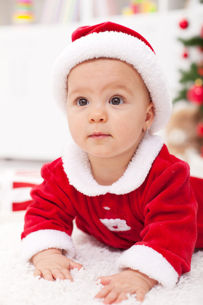 Baby girl in christmas outfit - Zdjęcie, obraz