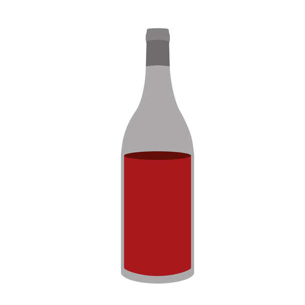 барвистий силует з пляшкою червоного вина без етикетки
 - Вектор, зображення