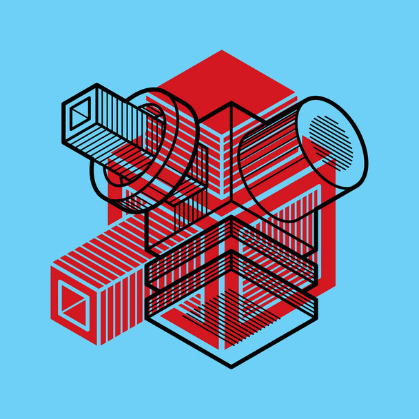 Abstract  isometric dimensional shape - Vector, afbeelding