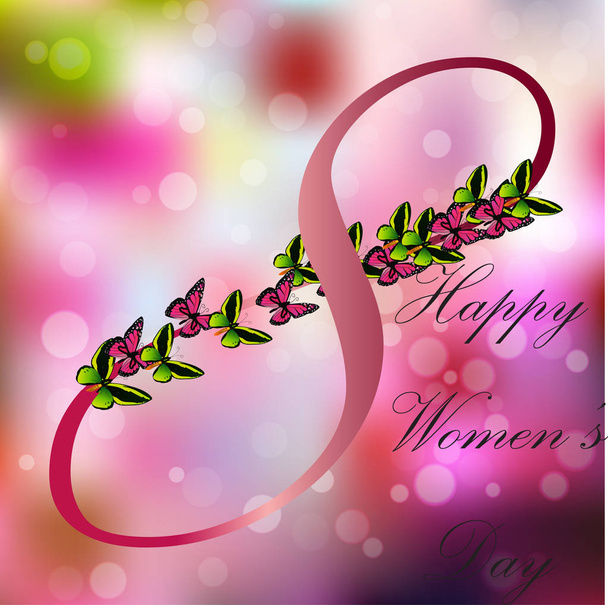 8 March International Women Day - Vector, Image