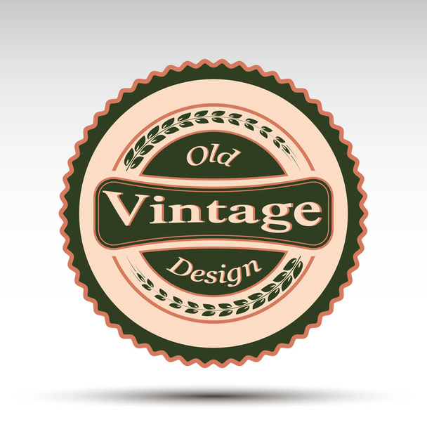 The vector emblem.Vintage design - Vetor, Imagem