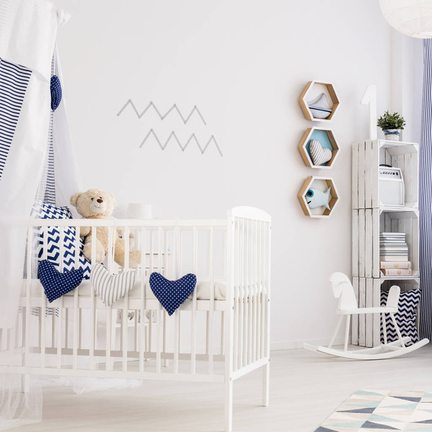 White baby room with toys - Zdjęcie, obraz