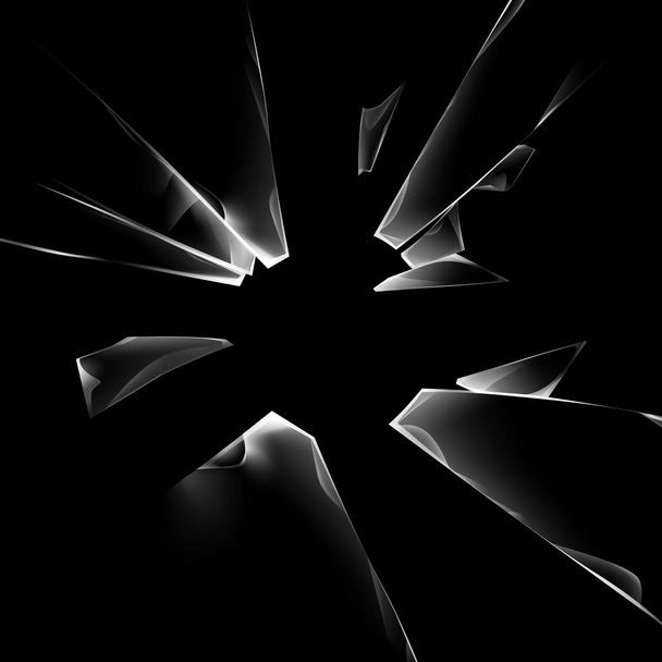 Ventana de cristal roto roto del grieta del vector
 - Vector, Imagen